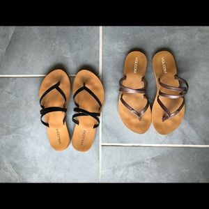 2 pair bundle - Volcom sandals - women size 9